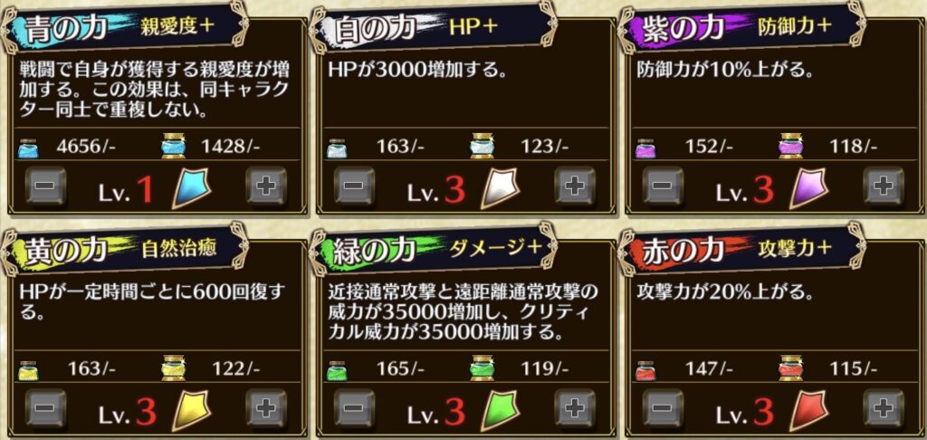 列伝記述の画面