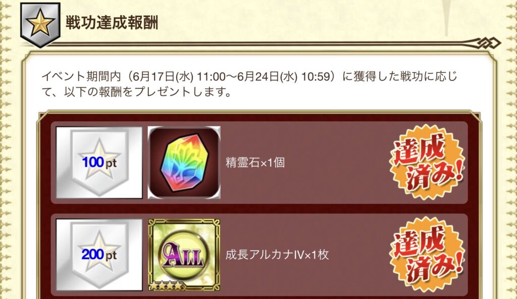 戦功を稼ぐことで報酬を獲得できる
